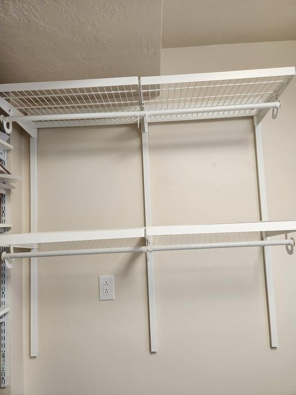 Rubbermaid FastTrack White Shelving Upright (Common: 0.875-in x 81.25-in x  1-in; Actual: 0.875-in x 81.25-in x 1-in) in the Wire Closet Hardware  department at