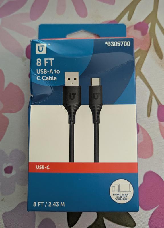 Utilitech 8-ft Usb 2 Usb-c Black Cable 8B47-3190010R-FG at Lowes.com