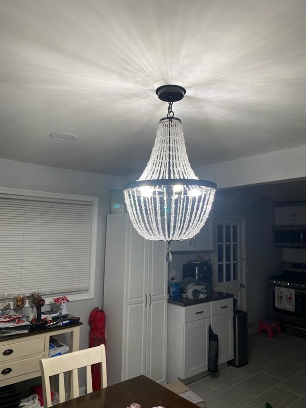 allen + roth Emilia 5-Light Matte Black Modern/Contemporary Chandelier ...
