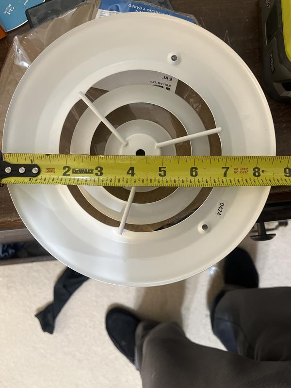 HVAC Diffuser White 8 Inch Round Step-Down Ceiling Diffuser - White ...