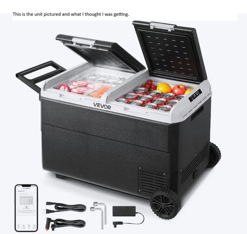 VEVOR 56 Qt 60 W Car Refrigerator 1.87-cu ft Frost-free