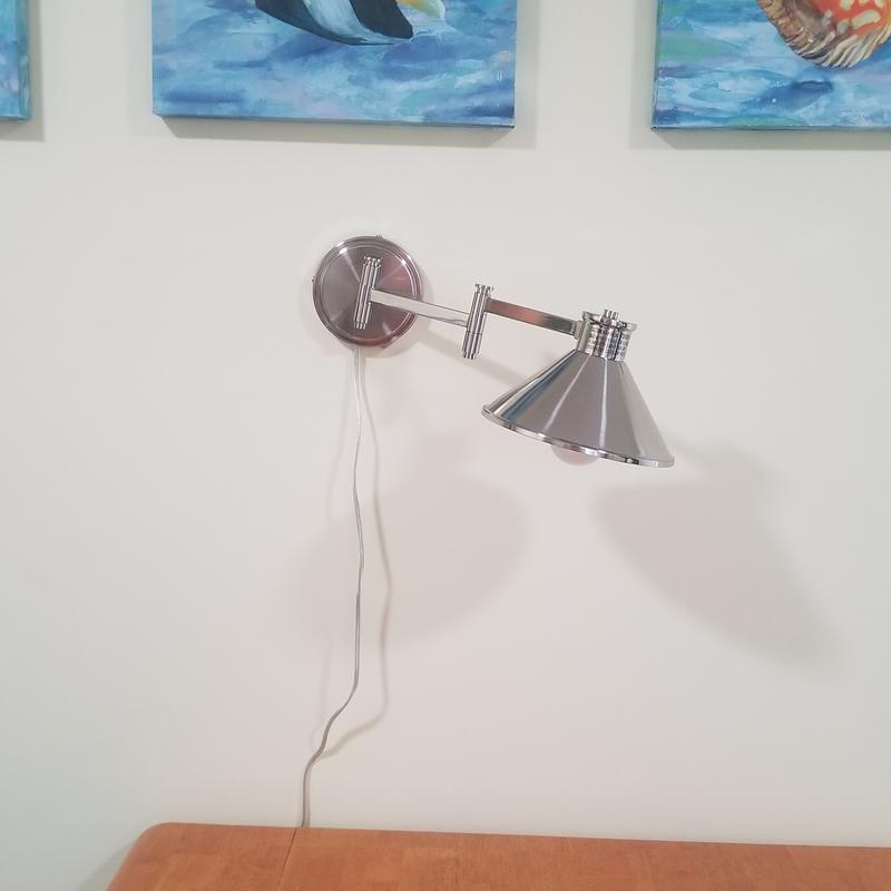 allen + roth Shadley 8-in W 1-Light Brushed Nickel Modern allen + roth Shadley 8-in W 1-Light Brushed Nickel Modern