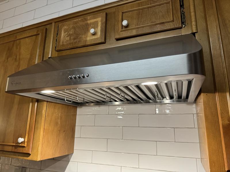 EVERKITCH 30 Inch Under Cabinet Range Hood Kitchen Vent Hood,Built in Range  Hood for Ducted in Stainless Steel, 400 CFM with Permanent Stainless Steel  Filters Auction