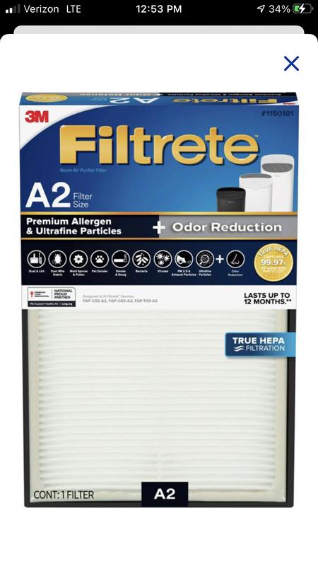 A2 air outlet filter