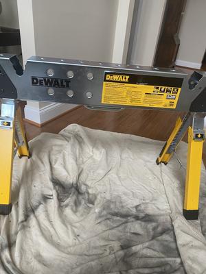 DEWALT Welding 36 in W x 33 in H Adjustable Steel Saw Horse 1100