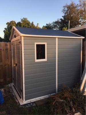 Manor Grey Large Storage Shed - 6x8 Shed - Keter US
