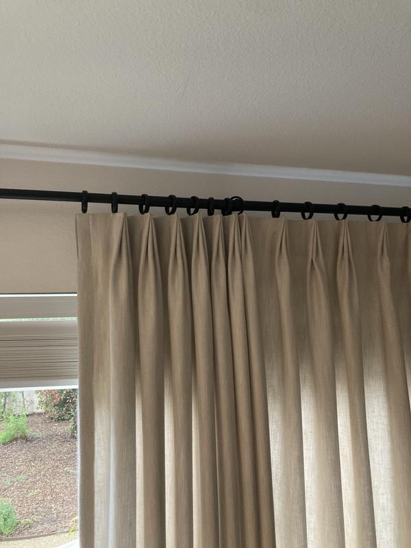 allen + roth 10 -Pack 1-in Brushed Pewter Zinc Curtain ring with clip ...