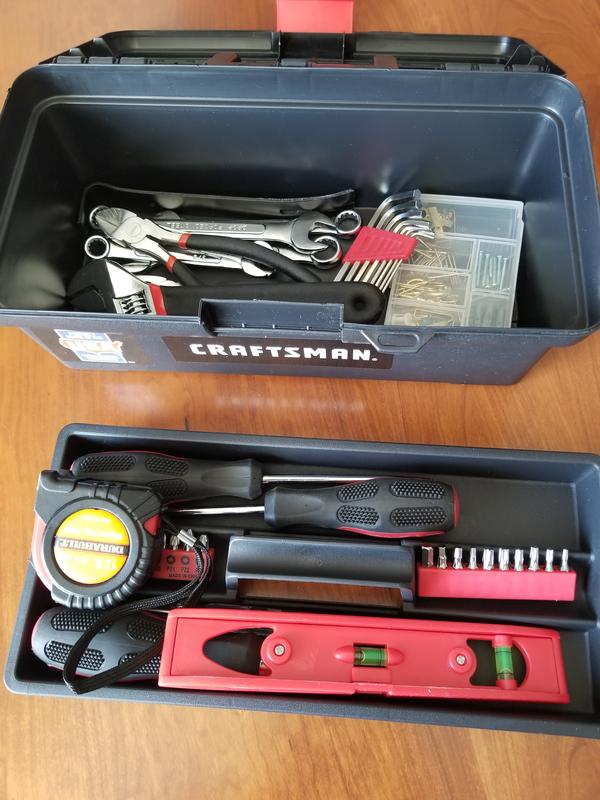 CRAFTSMAN 13-in Red Plastic Lockable Tool Box in the Portable Tool Boxes  department at