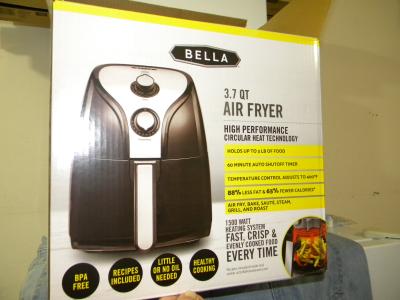BELLA 3.7-Quart Black Air Fryer at