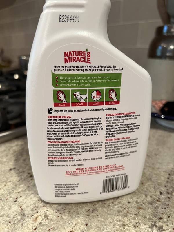 Nature's miracle outlet urine destroyer ingredients