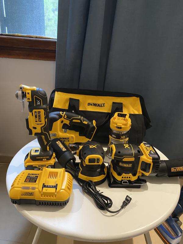 DEWALT 20V MAX XR 5 Tool Combo Kit with Two 5 AH Batteries