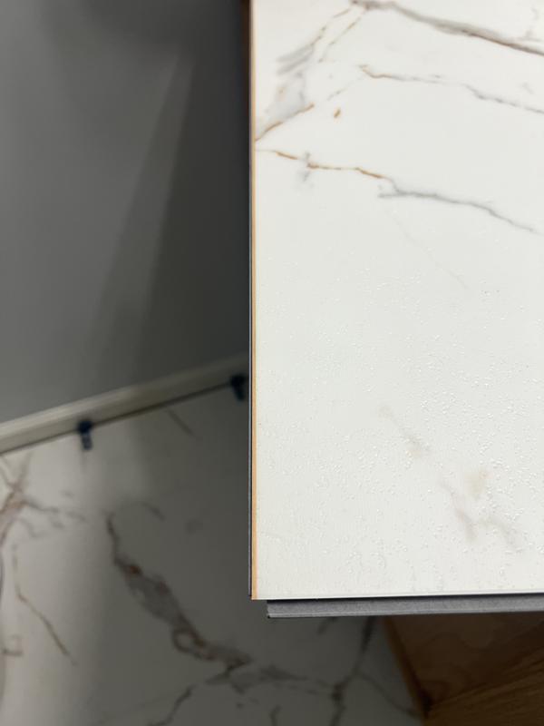 Pergo Rome Marble White Marble Look 22-mil x 12-in W x 24-in L ...