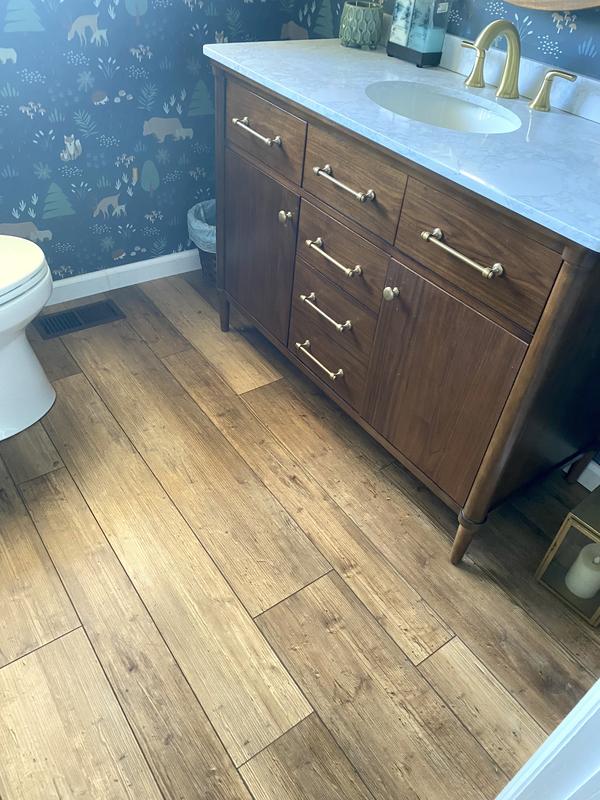 Shaw Exemplar Mix Plus Loft Pine Brown 20-mil x 5-in/7-in/9-in (Variable) W x 48-in L Waterproof Interlocking Luxury Vinyl Plank Flooring (14.1-sq ft/ Carton)