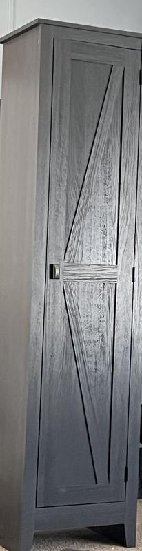 Ameriwood Home Winthrop Rustic Ivory Pine Reclaimed Wood Pantry