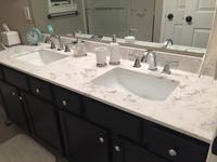 Us Marble 49 In Steel Gray On White Cultured Marble Bathroom