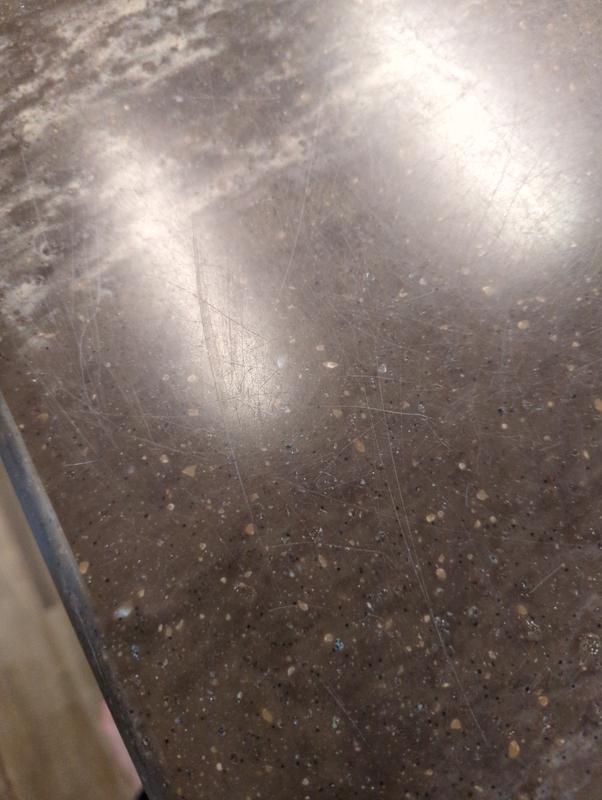 allen + roth Mocha Concrete Solid Surface Brown Kitchen Countertop ...