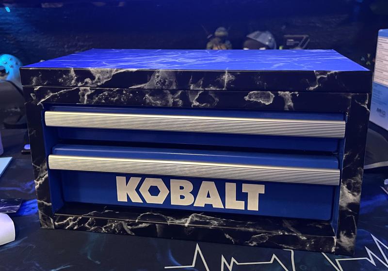 Kobalt Mini Toolbox RED 10.83-in 2-Drawer Steel for Makeup Home Men Women