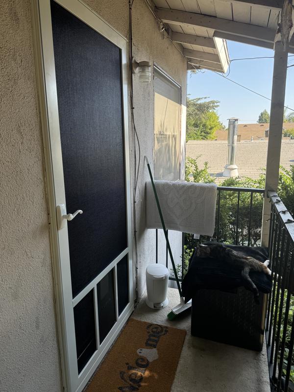 LARSON Pet Breeze 36-in x 81-in Brown Aluminum Hinged Screen Door LARSON Pet Breeze 36-in x 81-in Brown Aluminum Hinged Screen Door