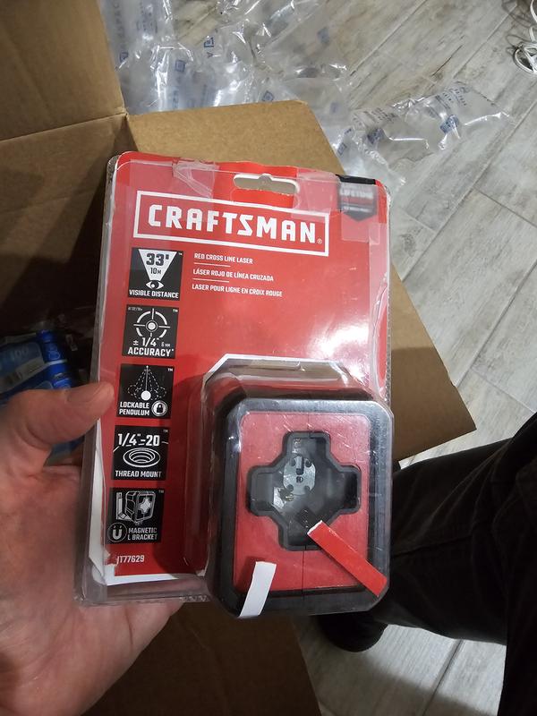 CRAFTSMAN Red 15-ft Indoor Line Generator Laser Level with Line Beam in the  Laser Levels department at