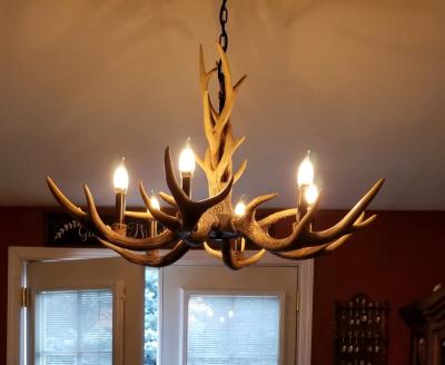 Litex Fallow Ridge 6-Light Bronze Rustic Chandelier