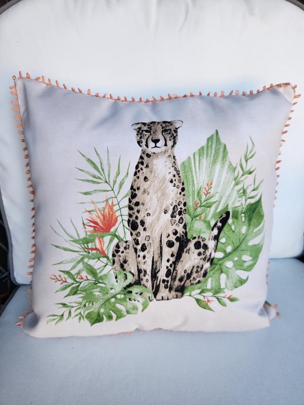 allen + roth Animal Print Tropical Paradise Cheetah Square