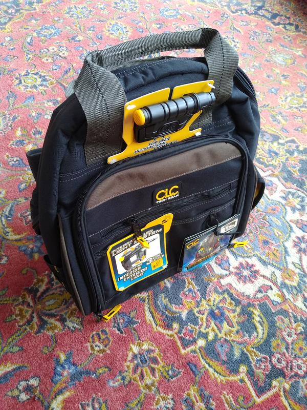 CLC Tech Gear Lighted Tool Backpack Bag - L255