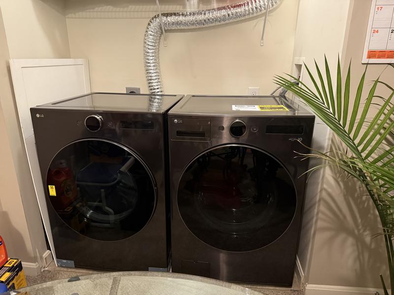 Werwolf ブラックメタル black l LG 7.4-cu ft Stackable Vented Electric Dryer with Steam Cycle