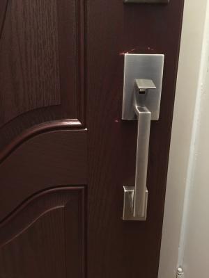 Schlage Century Satin Nickel Entry Door Handleset Latitude at