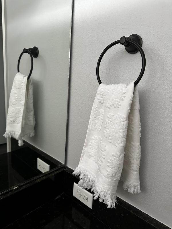 allen + roth Townley Oil Rubbed Bronze Wall Mount Single Towel Ring BTH ...