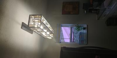 Quoizel Crossing 4-Light Bronze Transitional Beveled Glass Linear