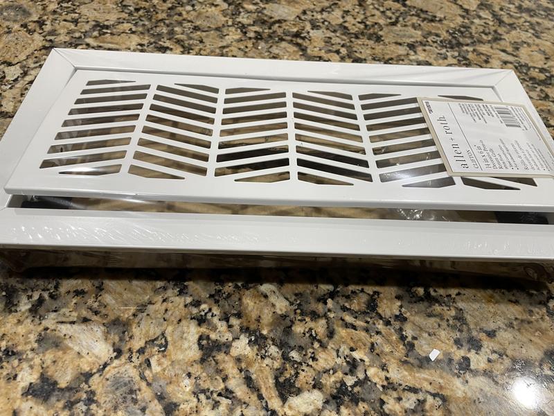 allen + roth 14-in x 6-in Maximum Airflow Steel White Sidewall/Ceiling ...