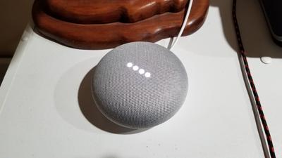 Google Nest Mini (2nd Gen) Google Assistant in Chalk + GE Smart