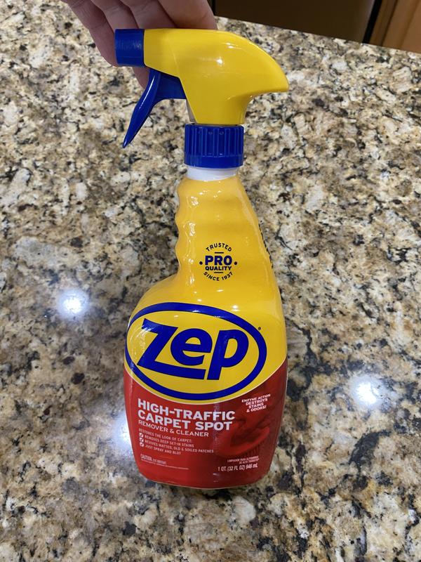 Zep High-Traffic Carpet Cleaner - Spray - 32 fl oz (1 quart) - 12 / Carton  - Red