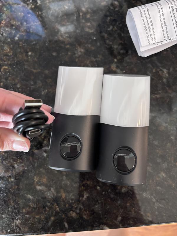 Utilitech 2 -Pack Black LED Motion Sensor Auto On/Off Night Light in ...