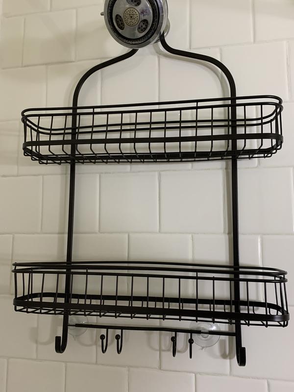 Home Basics Bronze Steel 2-Shelf Hanging Shower Caddy 22.5-in x 10.25-in x  22.5-in in the Bathtub & Shower Caddies department at