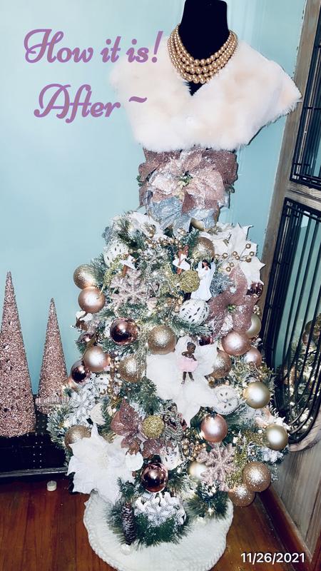 Unique Christmas Tree Goplus 5ft Pre-Lit Dress Form Christmas Tree With Female  Mannequin Tor Pre-Lit Mannequin Tree