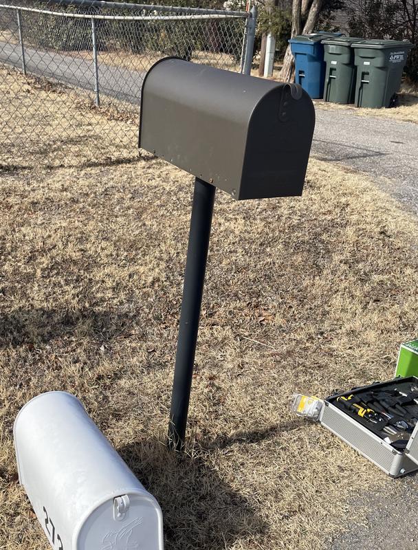 Cassetta Postale Da Esterno In Acciaio Zincato Nero - 8,8x20,1x6,8 Pollici | Montaggio A Palo | Capacità Media - Foto 9