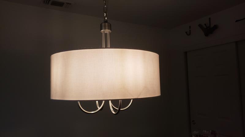 Progress Lighting Evanna 4-Light Brushed Nickel Transitional Chandelier