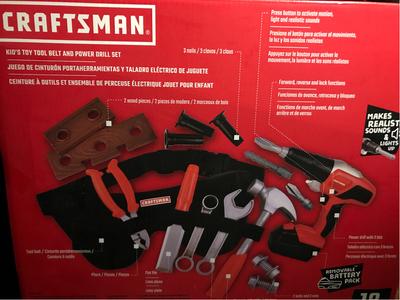 Tool Set with Kids Tool Belt & Electronic Toy Drill