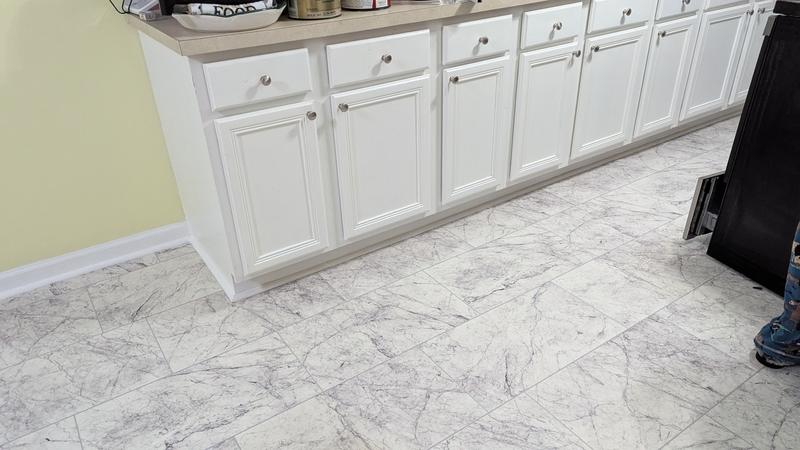 STAINMASTER White Marble Look 9.84-mil x 12-ft W Waterproof