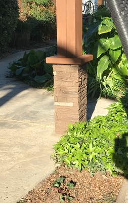 NextStone Slatestone 8-in x 2-in x 3-1/4-ft Rundle Ridge Composite Deck Post Sleeve