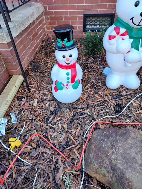 Glitzhome Snowman Yard Decoration - Handcrafted Metal Christmas