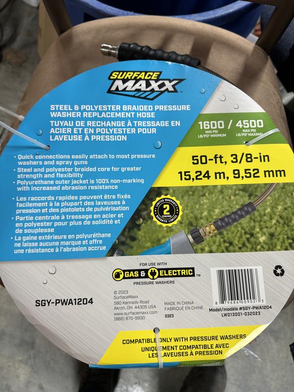 50' x 3/8 Hose  Vortexx Pressure Washers