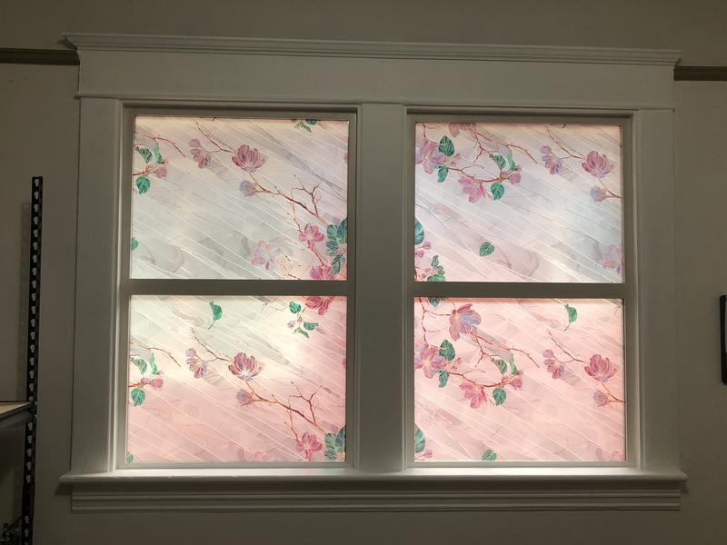Artscape Wild Rose 24-in x 36-in Wild Rose Stained Glass Applique ...