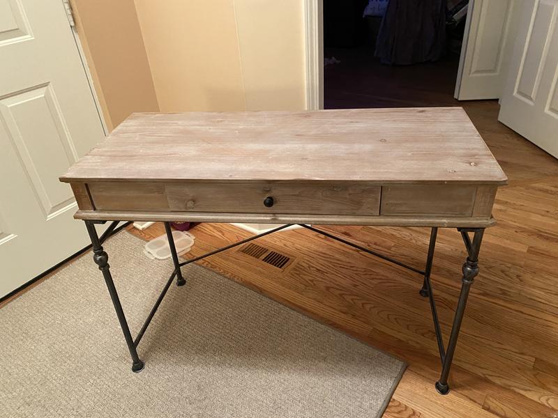 allen + roth 44-in Brown Rustic Writing Desk in the Desks department at