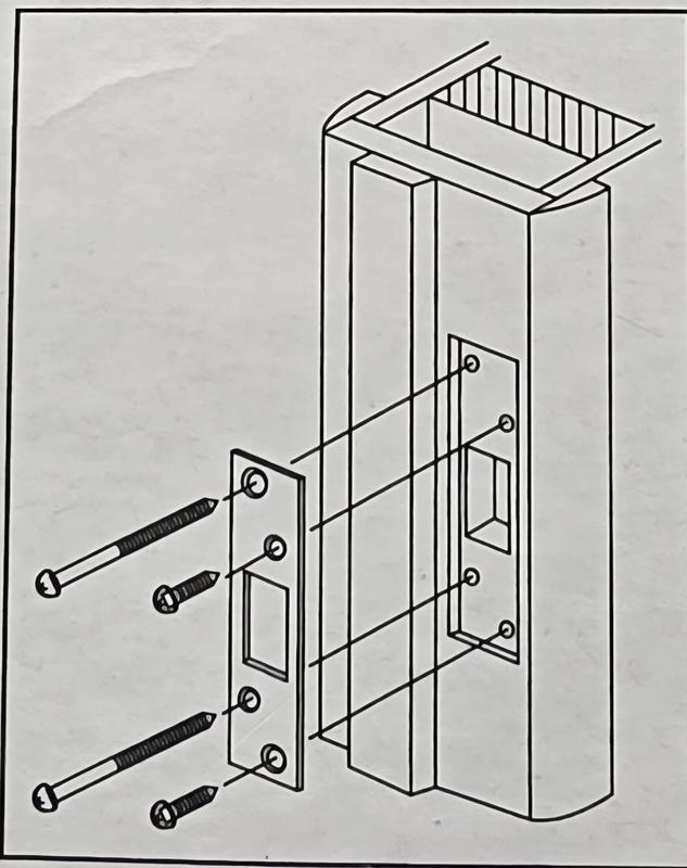 RELIABILT 1-1/4-in W x 3-5/8-in L Satin Security strike kit in the ...