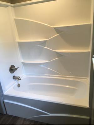 Bathtub Wall Panel Kit, Delta Laurel High Gloss White Acrylic Bathtub Wall Surround