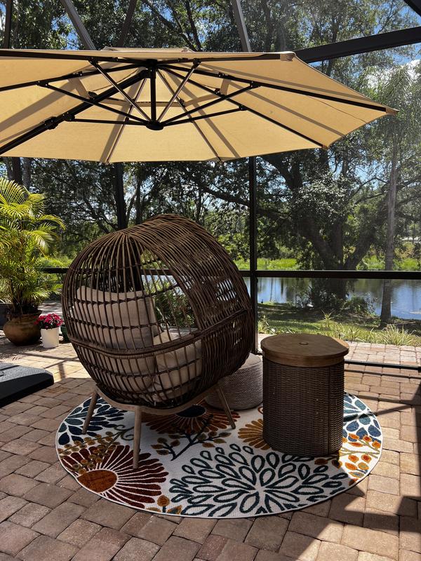 Origin 21 Brennfield Woven Teak Black Steel Frame Stationary Origin 21 Brennfield Woven Teak Black Steel Frame Stationary