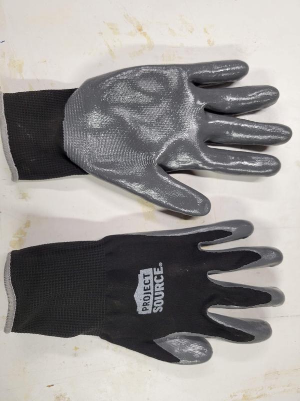 Project Source Large Polyester Mechanical Repair Gloves, (3-Pairs