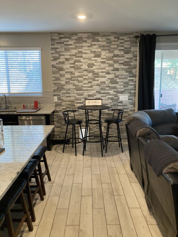 Elida Ceramica Shadow Ridge Grey 3-in x 16-in Matte Porcelain Stone Look Wall Tile (0.378-sq. ft/ Piece)